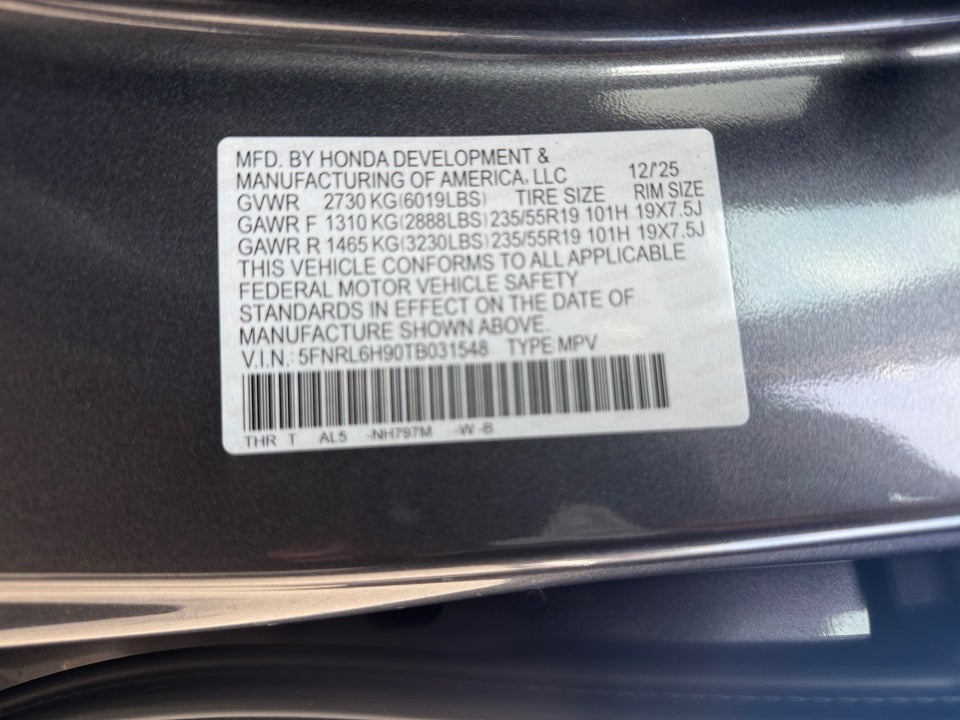 2026 Honda Odyssey Elite