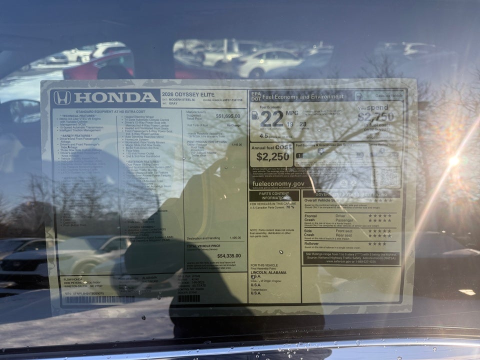 2026 Honda Odyssey Elite