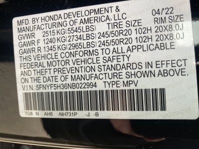 2022 Honda Pilot 2WD Sport
