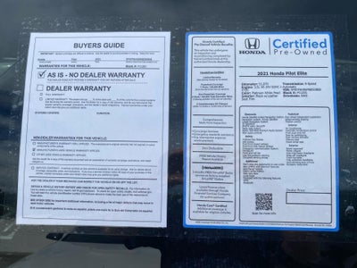 2021 Honda Pilot Elite