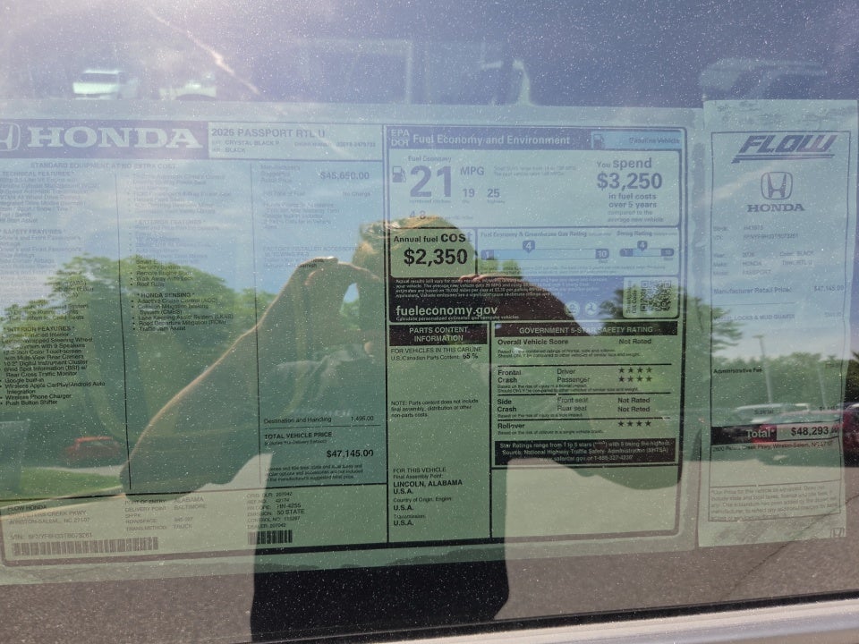 2026 Honda Passport AWD RTL Towing