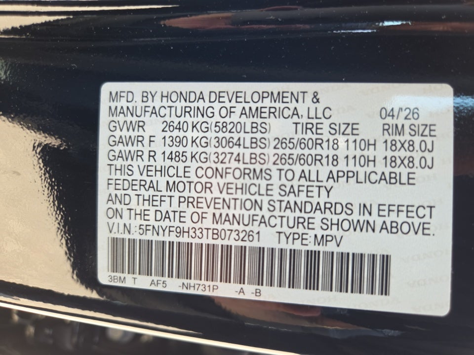 2026 Honda Passport AWD RTL Towing