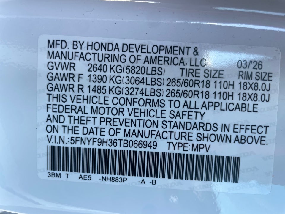 2026 Honda Passport AWD RTL