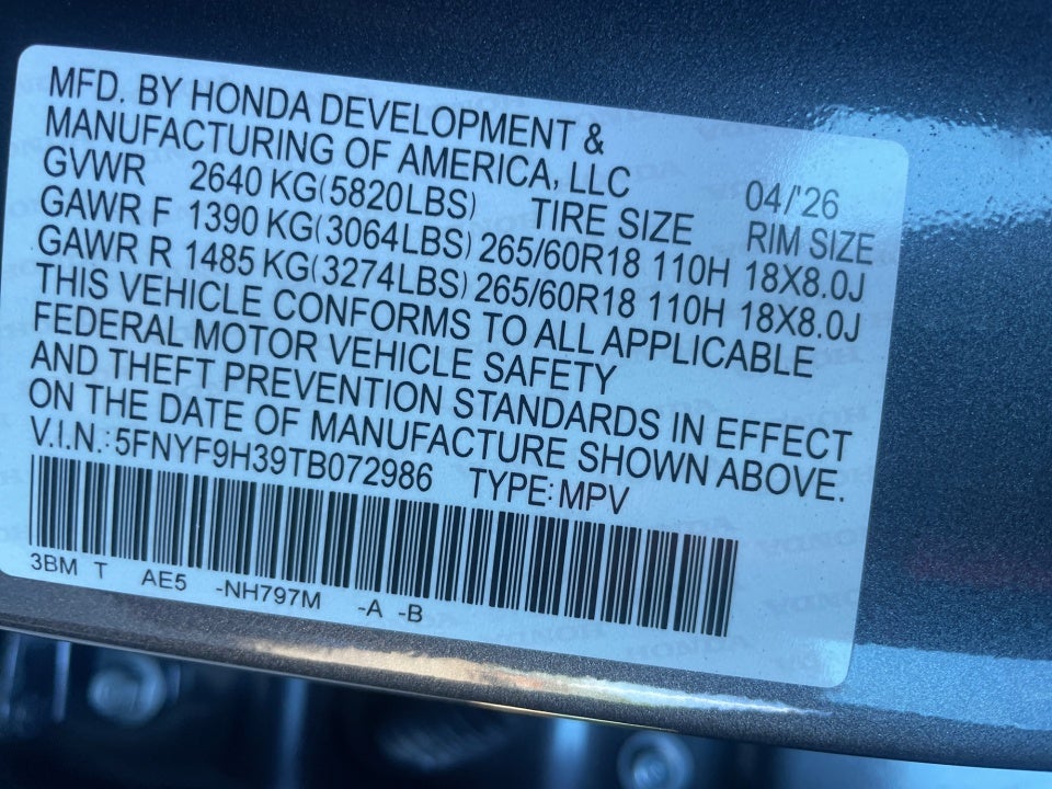 2026 Honda Passport AWD RTL