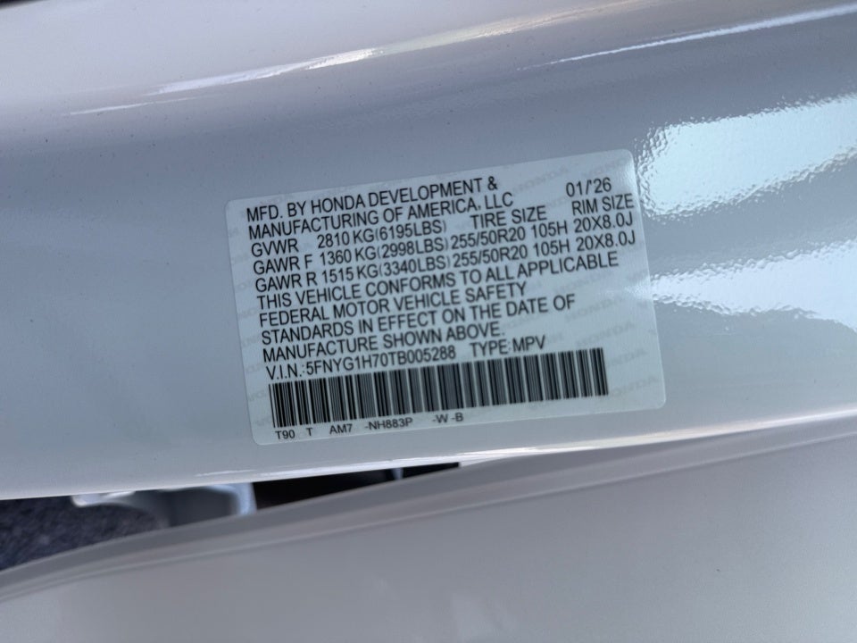 2026 Honda Pilot Touring