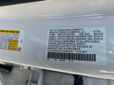 2026 Honda Pilot Touring
