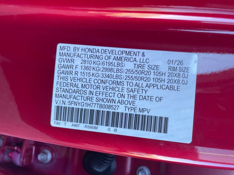 2026 Honda Pilot Touring