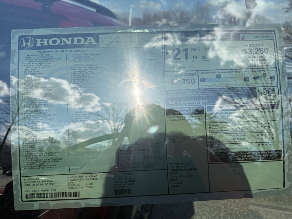 2026 Honda Pilot Elite