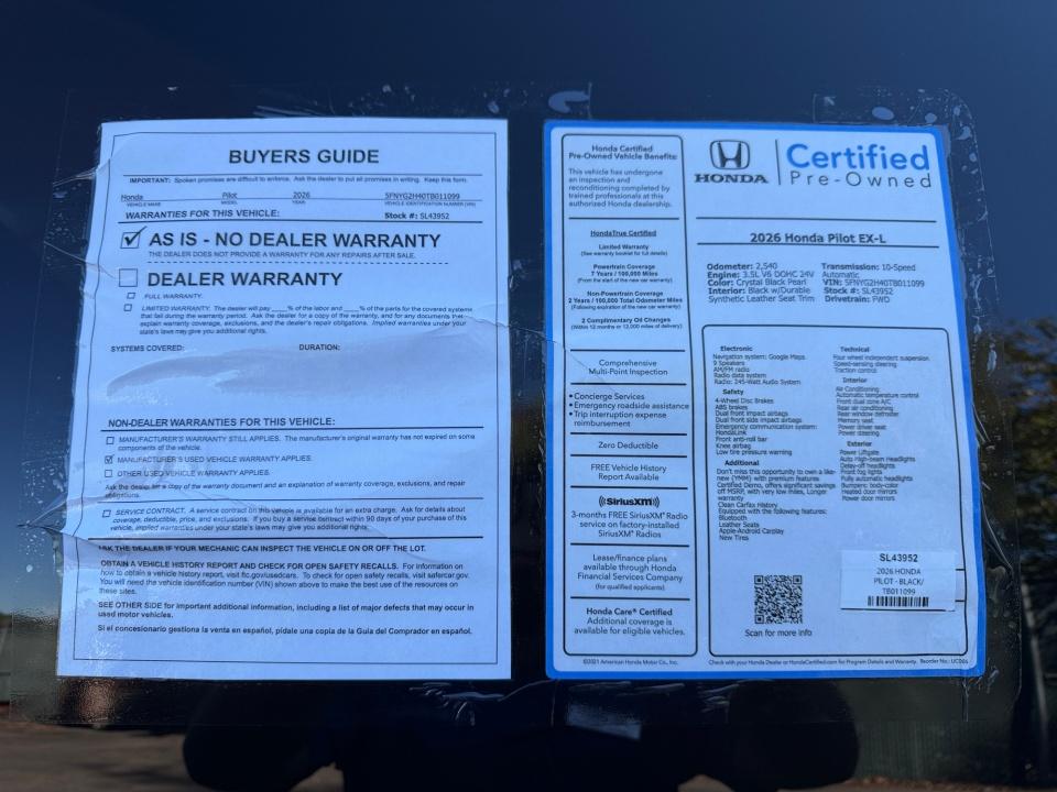2026 Honda Pilot EX-L