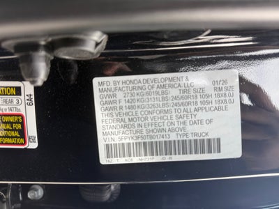 2026 Honda Ridgeline RTL