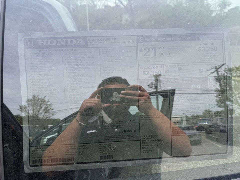 2026 Honda Ridgeline RTL