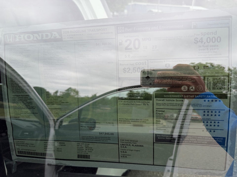 2026 Honda Ridgeline TrailSport