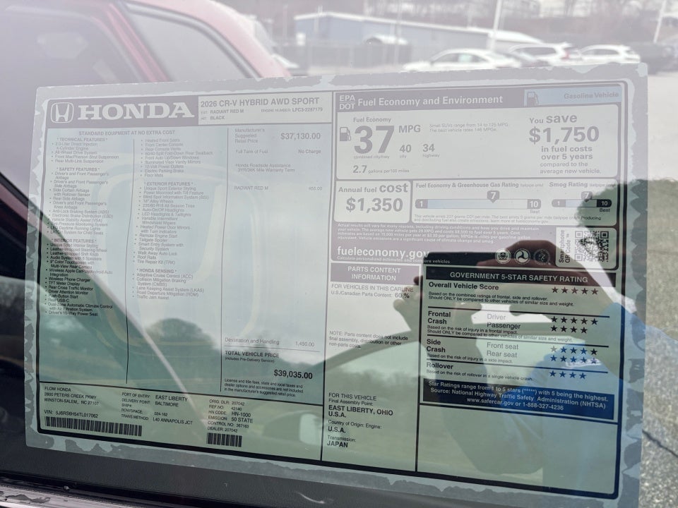 2026 Honda CR-V Hybrid AWD Sport