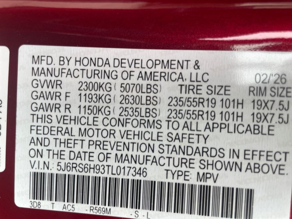 2026 Honda CR-V Hybrid AWD Sport Touring