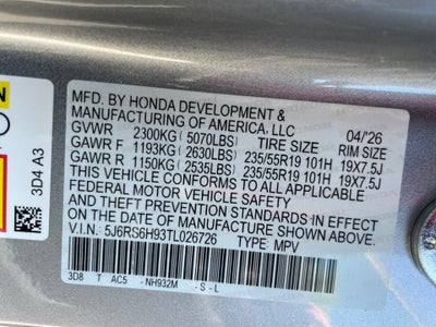 2026 Honda CR-V Hybrid AWD Sport Touring