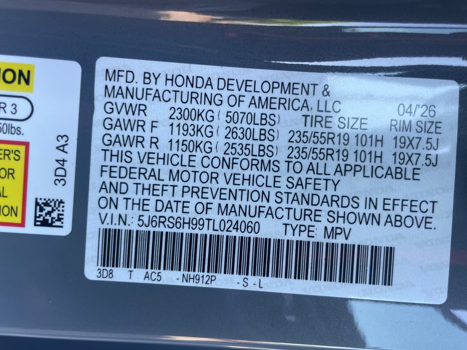 2026 Honda CR-V Hybrid AWD Sport Touring