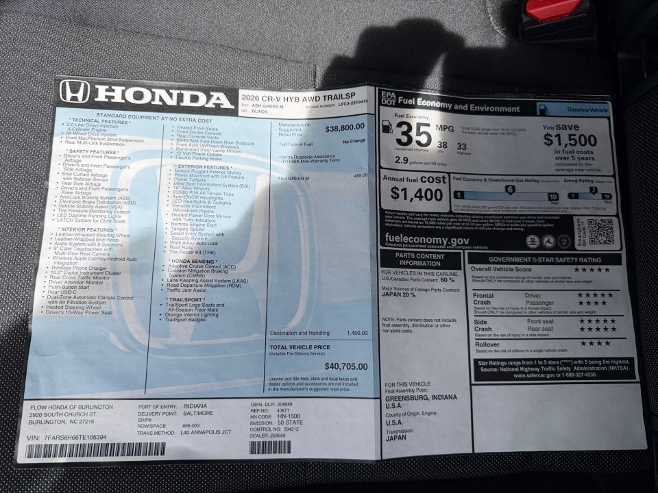 0 Honda CR-V Hybrid AWD TrailSport