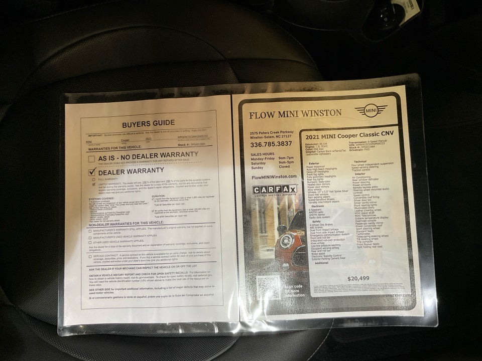 2021 MINI Convertible Cooper