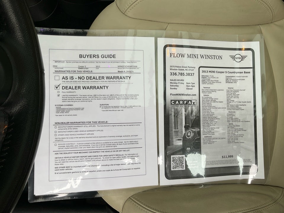 2013 MINI Countryman Cooper S