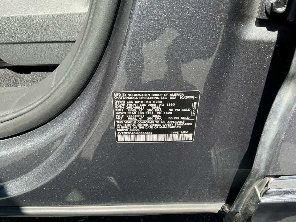 2021 Volkswagen Atlas 3.6L V6 SEL Premium R-Line