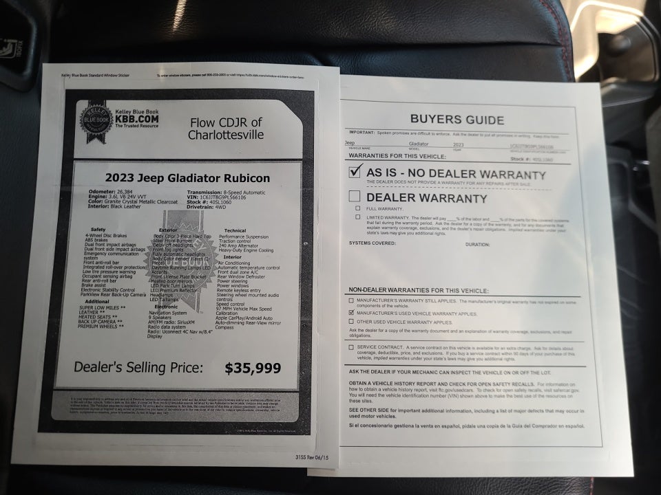 2023 Jeep Gladiator Rubicon 4x4