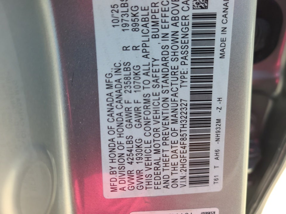 2026 Honda Civic Hybrid Sport