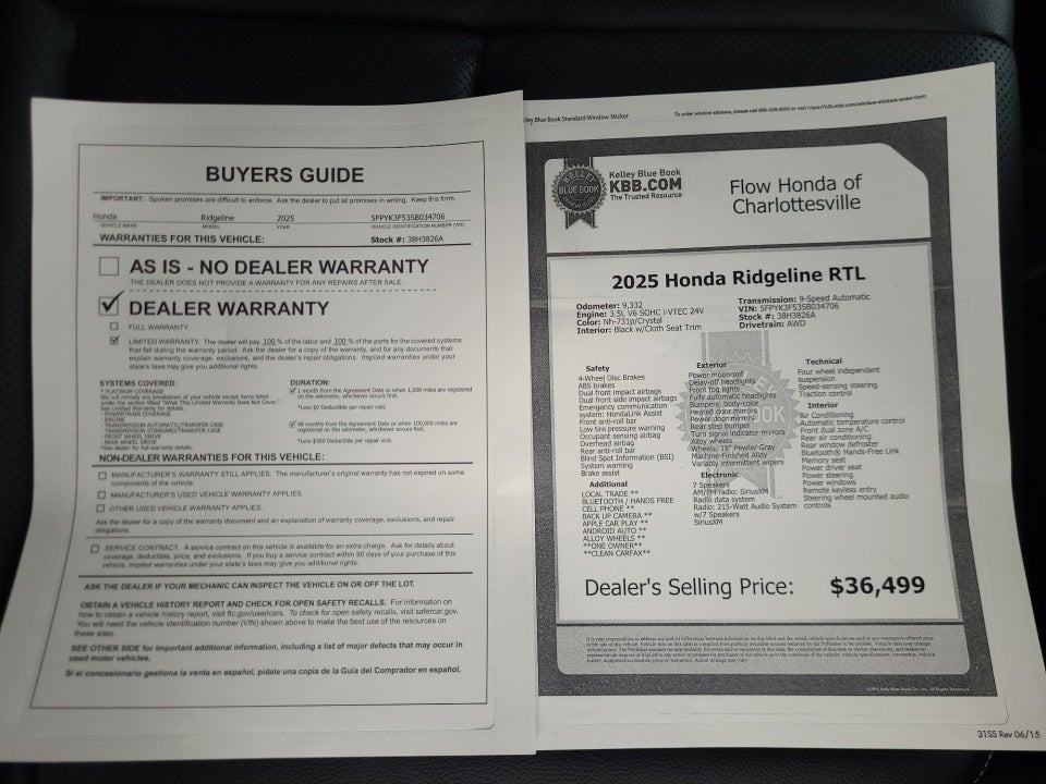2025 Honda Ridgeline RTL