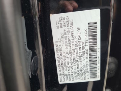 2025 Honda Ridgeline RTL