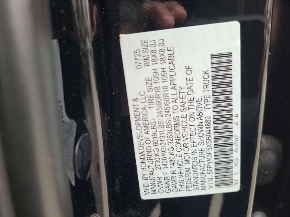 2025 Honda Ridgeline RTL