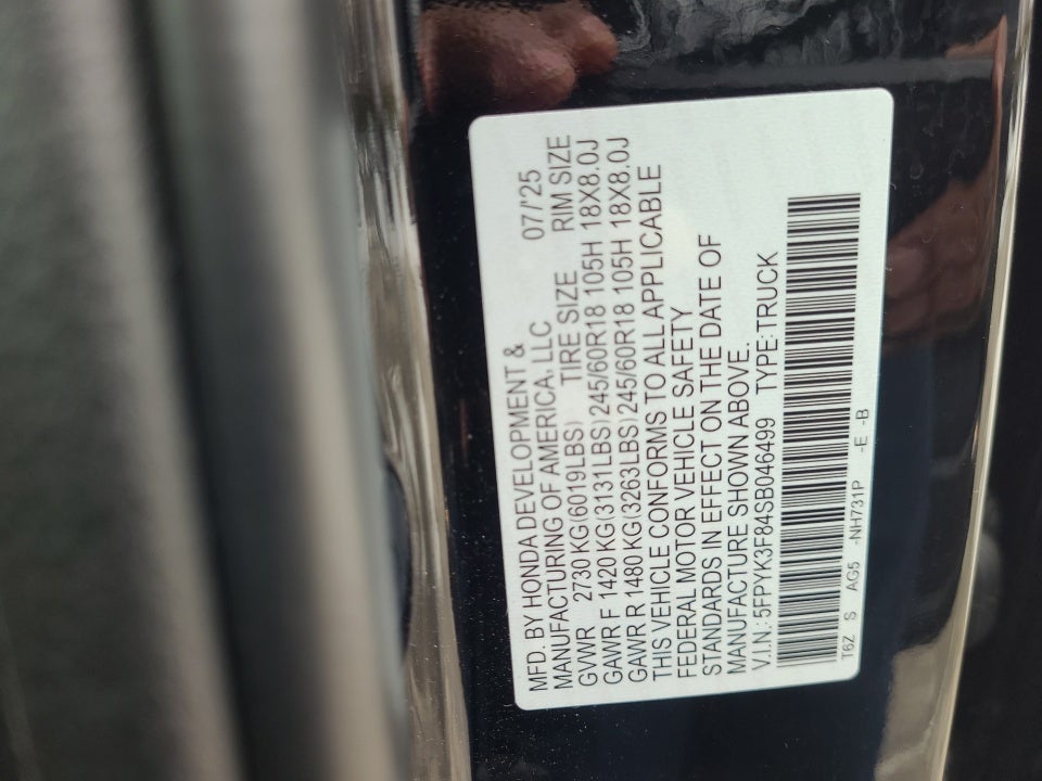 2025 Honda Ridgeline Black Edition