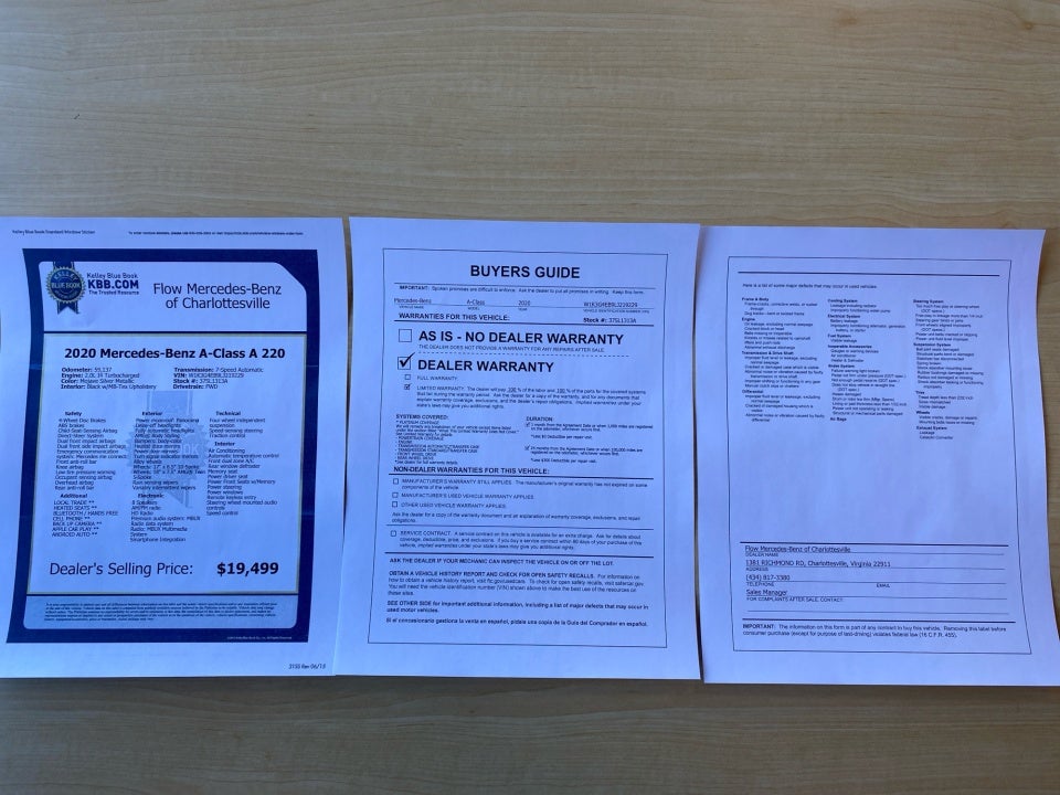 2020 Mercedes-Benz A 220 A 220