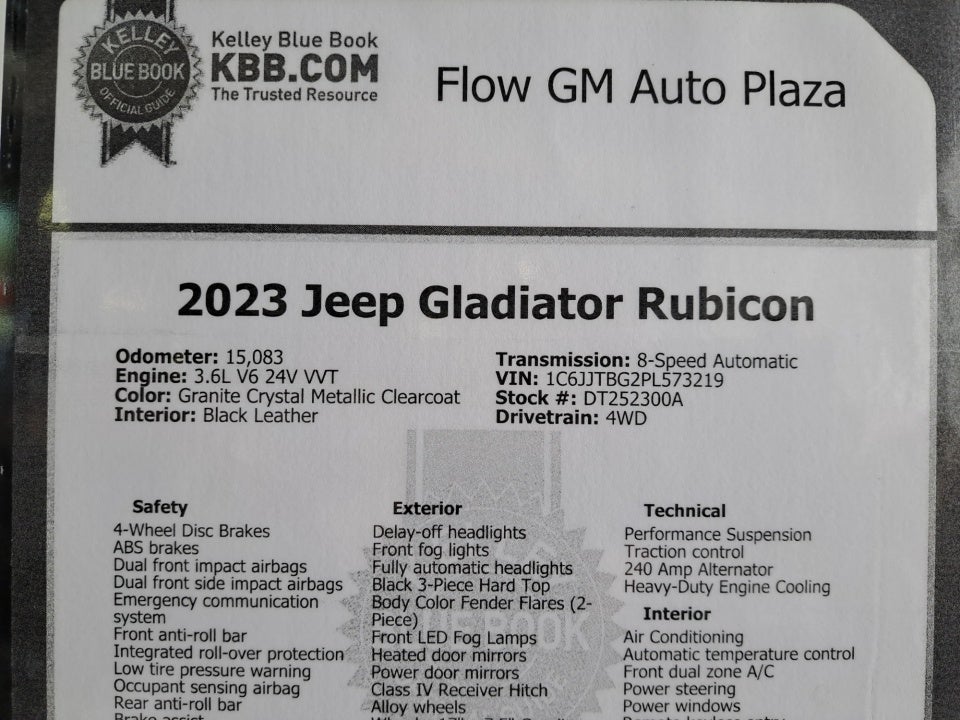 2023 Jeep Gladiator Rubicon 4x4