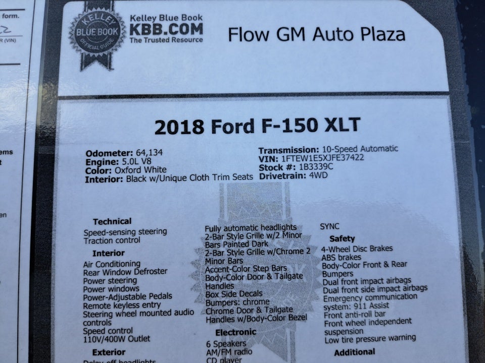 2018 Ford F-150 XLT