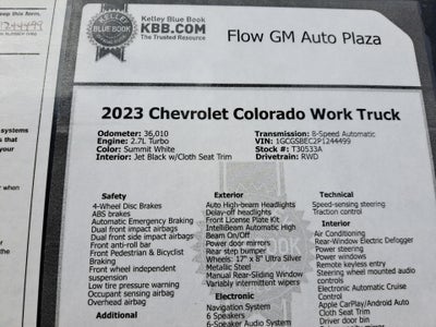 2023 Chevrolet Colorado 2WD Work Truck