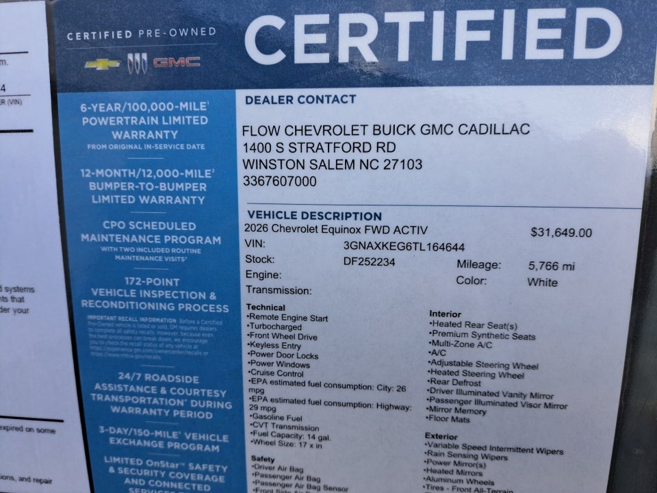 2026 Chevrolet Equinox FWD ACTIV