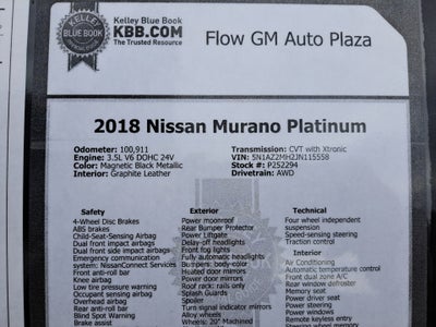 2018 Nissan Murano Platinum