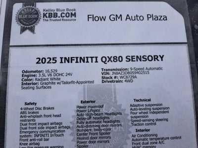 2025 INFINITI QX80 SENSORY