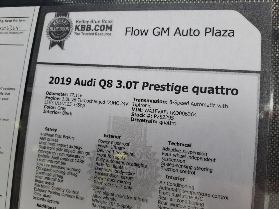 2019 Audi Q8 55 Premium
