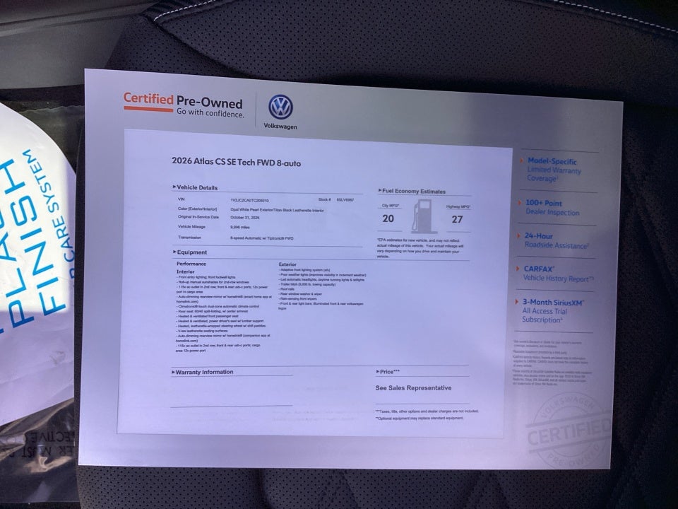 2026 Volkswagen Atlas Cross Sport SE with Technology