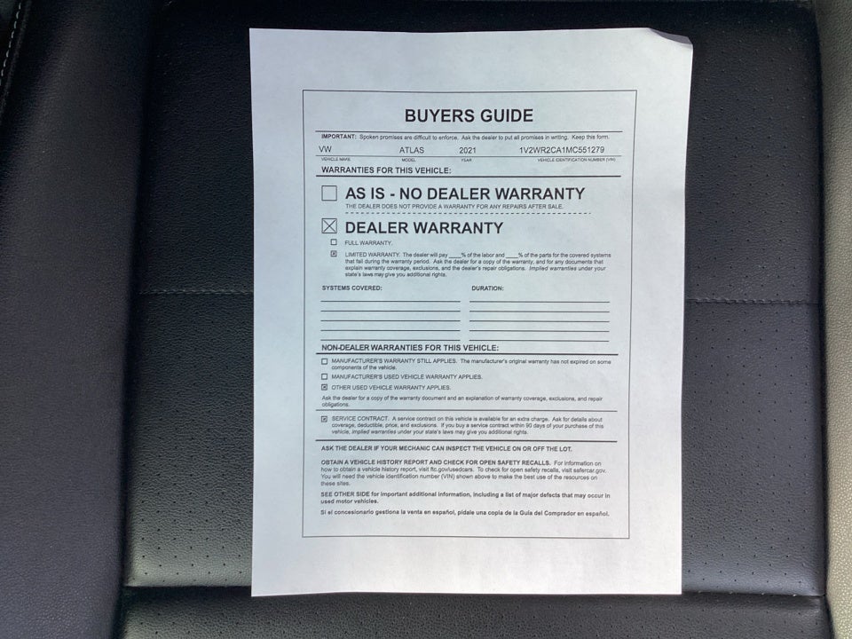 2021 Volkswagen Atlas 3.6L V6 SE w/Technology