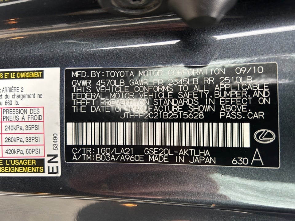 2011 Lexus IS 250C 2dr Conv Man