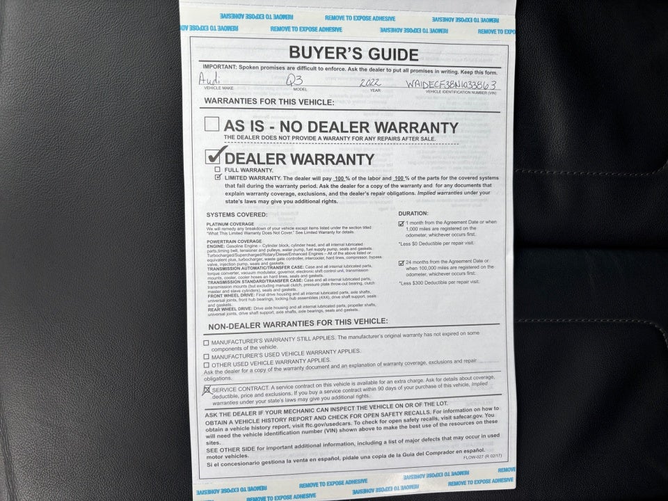 2022 Audi Q3 Premium 45 TFSI S line quattro Tiptronic