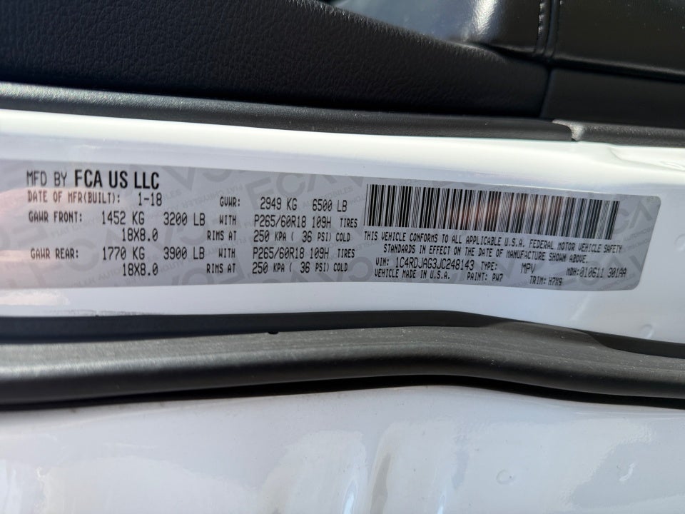 2018 Dodge Durango SXT AWD