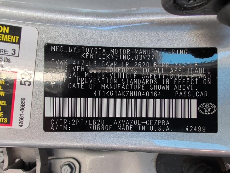 2022 Toyota Camry XSE