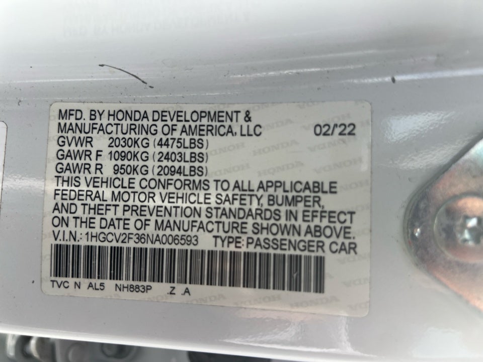 2022 Honda Accord Sport 2.0T
