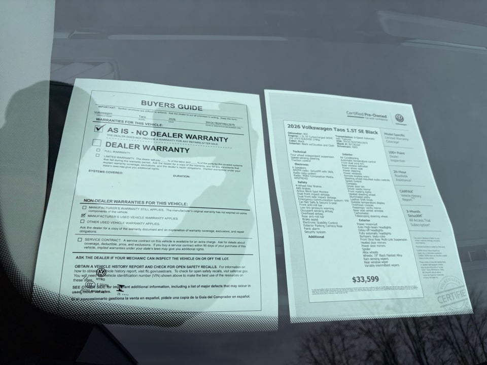 2026 Volkswagen Taos SE Black