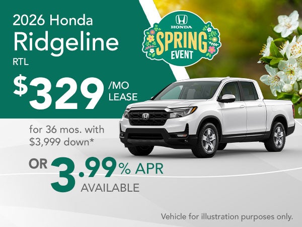 2026 Honda Ridgeline special offer