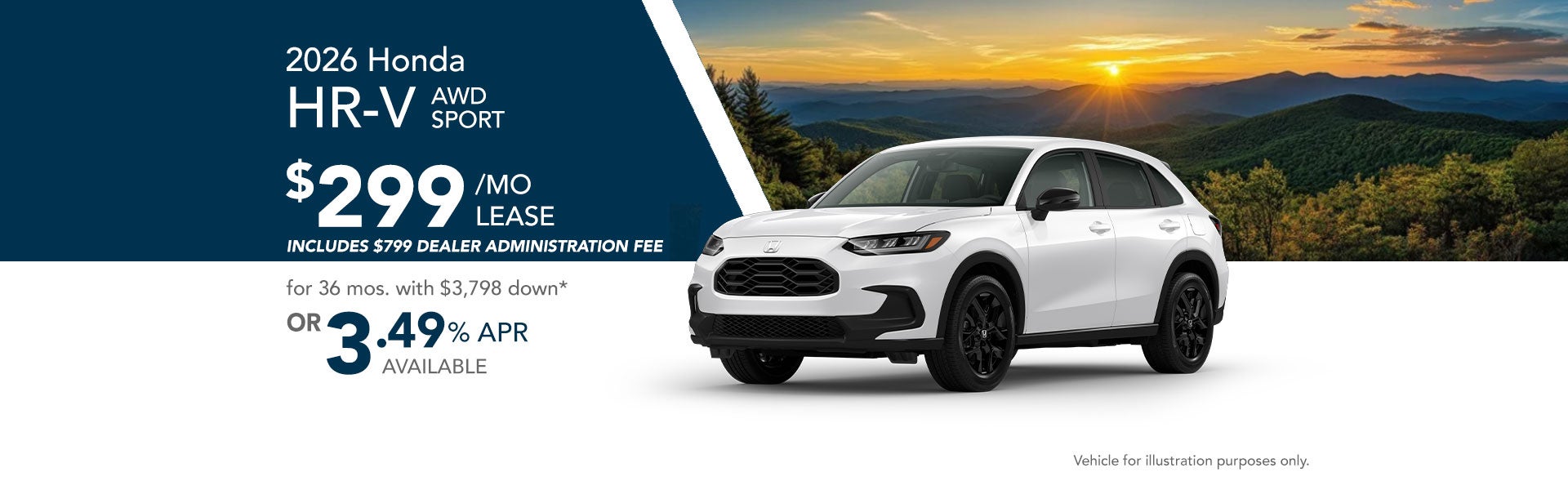 2026 Honda HR-V AWD Sport Lease and APR Offer