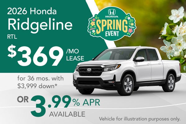 2026 Honda Ridgeline special offer