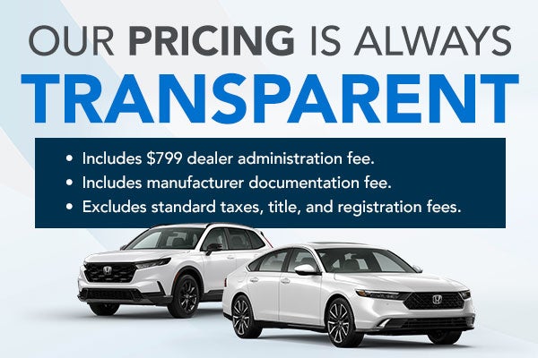 Our Pricing is Always Transparent